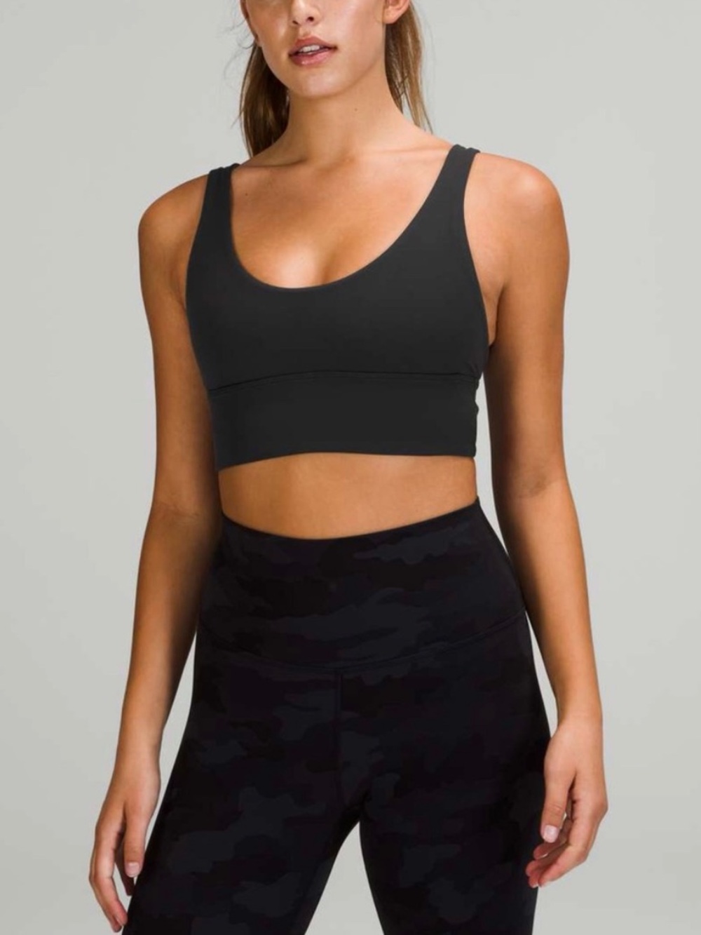 Lululemon reversible align bra in black/deep coal camo size 6